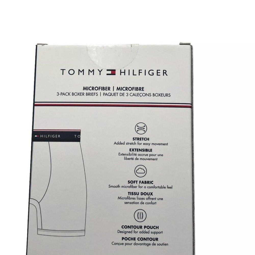 Tommy Hilfiger Mens Boxer Briefs Size XL-XXL Microfiber Underwear Multic- 3 Pack - Picture 9 of 9